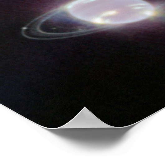 JWST Rings of Planet Neptune Poster (Ecke)