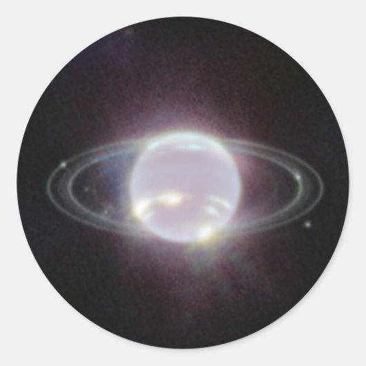 JWST Rings of Planet Neptune Runder Aufkleber (Vorderseite)