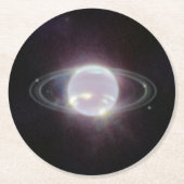 JWST Rings of Planet Neptune Runder Pappuntersetzer (Vorderseite)