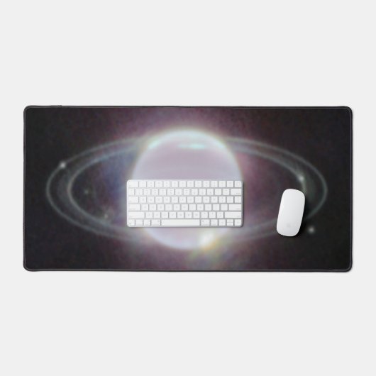 JWST Rings of Planet Neptune Schreibtischunterlage (Tastatur & Maus)