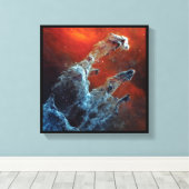 JWST-Säulen der NASA "Mid Infrared" Leinwanddruck (Insitu (Holzboden))