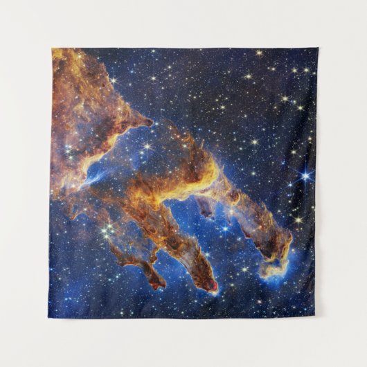 JWST Säulen der Schöpfung, 2022 - Adlernebel, M16 Wandteppich (Vorderseite (Horizontal))