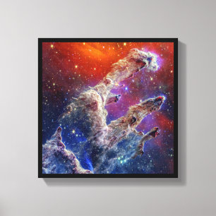 JWST Säulen der Schöpfung NIRCam und MIRI Komposit Leinwanddruck