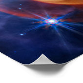 JWST Staub um Wolf-Rayet-Sterne Apep-System Poster (Ecke)
