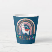 Jydo Rainbow Llama Maestra Lehrer Spanisch Milchtasse (Vorderseite)