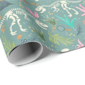 Jys Niedlich Jurassic Dinosaur Fossil Kindergeburt Geschenkpapier (Rolleneckpunkt)