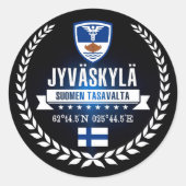 Jyväskylä Runder Aufkleber (Vorderseite)