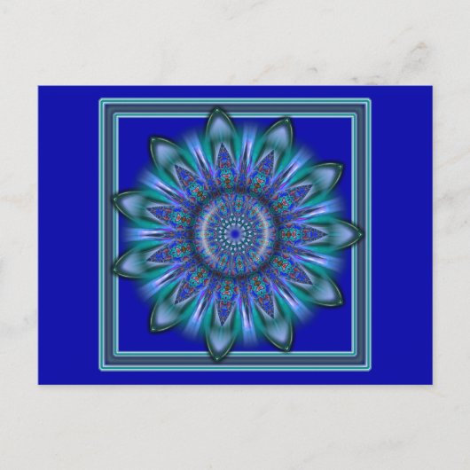 K111 Blauer Burst Postkarte (Vorderseite)