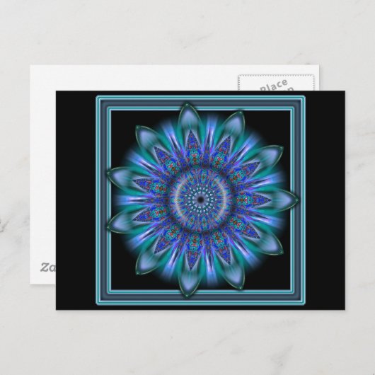 K111 Blue Burst Postkarte (Vorne/Hinten)