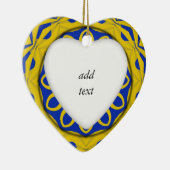 K128 Gelb & Blau Kali Keramikornament (Rechts)