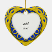 K128 Gelb & Blau Kali Keramikornament (Hinten)