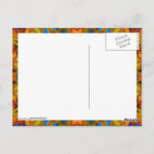 K185 Herbst auf Blue Abstrakt Postkarte (Rückseite)