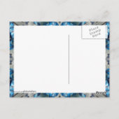 K186 Extravagantes Blaues Oktagon Postkarte (Rückseite)