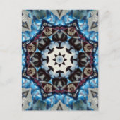K186 Extravagantes Blaues Oktagon Postkarte (Vorderseite)
