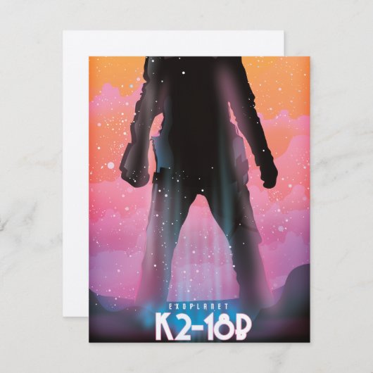 K2-18b Exoplanet Space Art (Vorne/Hinten)