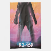 K2-18b Exoplanet Space Art Geschirrtuch (Vertikal)