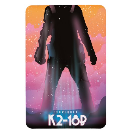 K2-18b Exoplanet Space Art Magnet (Vertikal)