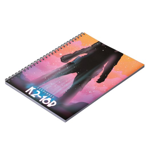 K2-18b Exoplanet Space Art Notizblock (Linke Seite)
