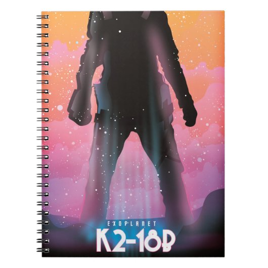 K2-18b Exoplanet Space Art Notizblock (Vorderseite)