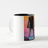 K2-18b Exoplanet Space Art Zweifarbige Tasse (Vorderseite Links)