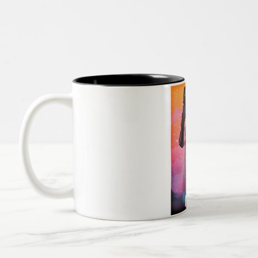 K2-18b Exoplanet Space Art Zweifarbige Tasse (Links)