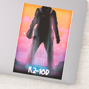 K2-18b Exoplanet Weltraumkunst Aufkleber