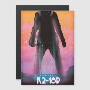 K2-18b Exoplanet Weltraumkunst Magnetkarte