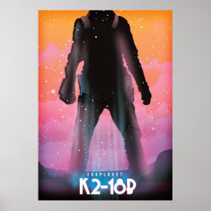 K2-18b Exoplanet Weltraumkunst Poster