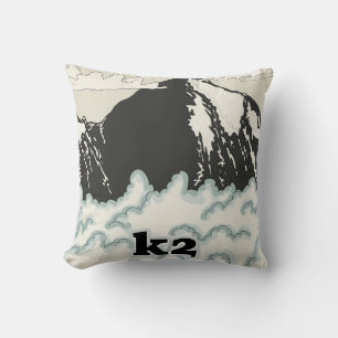 K2 Berg Reiseplakat Kissen