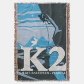 K2 Bergbesteigung Reiseplakat Decke (Vorderseite Vertikal)