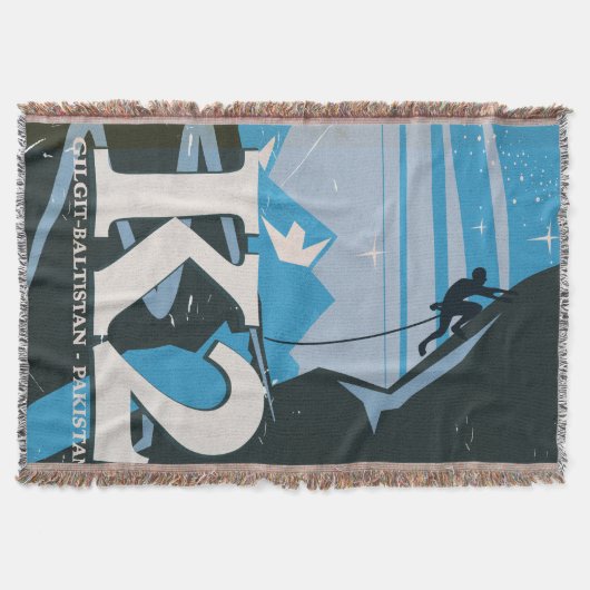 K2 Bergbesteigung Reiseplakat Decke (Vorderseite)