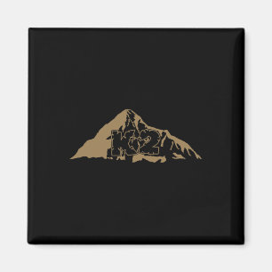 K2 - Bergsteigen Felsenkletterer Everest-T-Shirt  Magnet