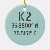 K2 Breite und Länge Keramik Ornament (Vorne)