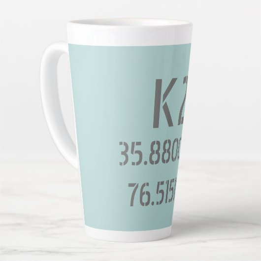 K2 Latitude and Longitude Milchtasse (Linke Ecke)