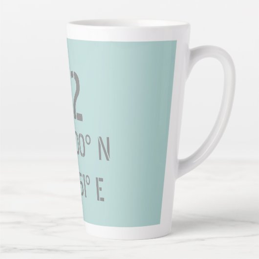 K2 Latitude and Longitude Milchtasse (Rechts)