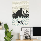 K2 Mountain Travel Poster (Heimbüro)