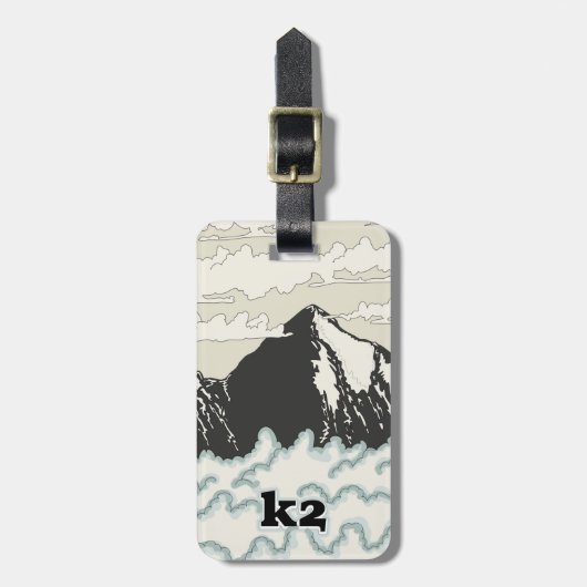 K2 Mountain Travel Poster Gepäckanhänger (Vorderseite vertikal)