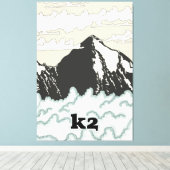 K2 Mountain Travel Poster Leinwanddruck (Insitu (Holzboden))