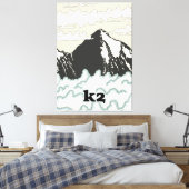 K2 Mountain Travel Poster Leinwanddruck (Insitu (Schlafzimmer))