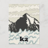 K2 Mountain Travel Poster Postkarte (Vorderseite)