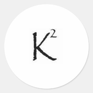 K2 RUNDER AUFKLEBER