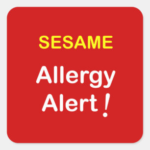 k7 - Allergiealarm - SESAME. Quadratischer Aufkleber