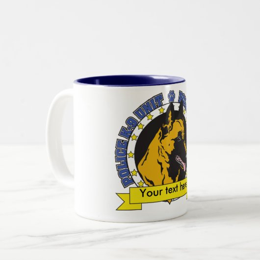 K9 Belgier Malinois Zweifarbige Tasse (Vorderseite Links)