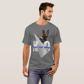 K9 Belgische Malinois Hund Phantastisch Police She T-Shirt (Vorne ganz)