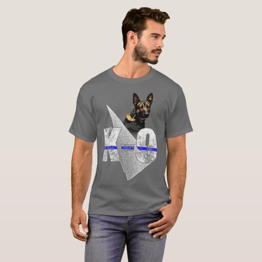 K9 Belgische Malinois Hund Phantastisch Police She T-Shirt (Vorne ganz)