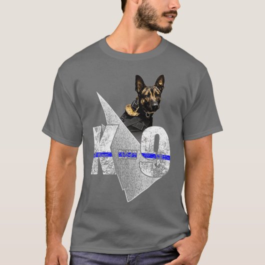 K9 Belgische Malinois Hund Phantastisch Police She T-Shirt (Vorderseite)