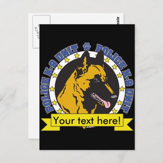 K9 Belgisches Malinois Postkarte (Vorne/Hinten)