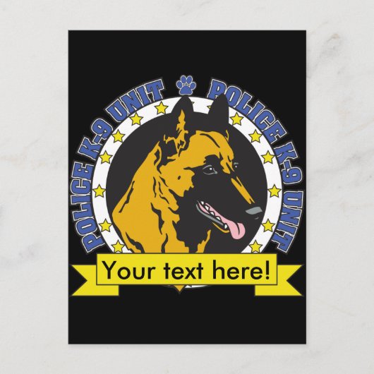 K9 Belgisches Malinois Postkarte (Vorderseite)