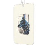 K9 Deutsche Schäferpolizei Dog Thin Blue Line Flag Autolufterfrischer (Links)