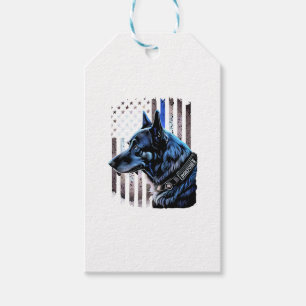 K9 Deutsche Schäferpolizei Dog Thin Blue Line Flag Geschenkanhänger